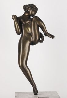 Bronze sculpture women figure by Mariano Pagés without base