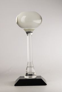 Decorative acrylic trophy figure in geometrical design 