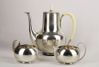 F. Hingelberg sterling silver coffee set