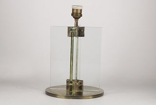 French lamp in bronze and glass Circa 1940