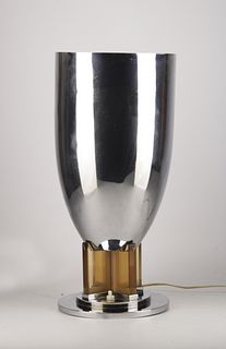 Mid-Century Italian silver plate table lamp