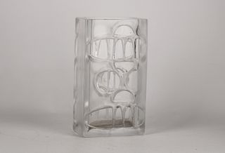 Kosta style rectangular glass vase