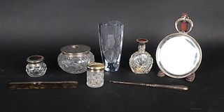 Sterling Silver Hand Mirror and Dresser Items