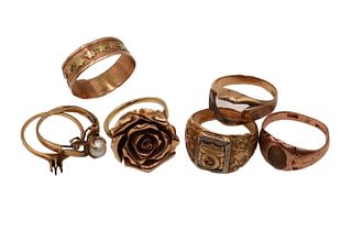Group of Vintage Gold Rings