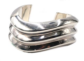Bayanihan Sterling Silver Swirl Cuff Bracelet
