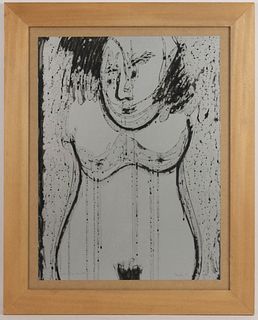 Michel Faublee, Drawing, Female Nude