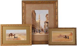 Three Edwin Lord Weeks Watercolors
