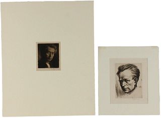Tavik Frantisek Simon, Two Etching Self-Portraits