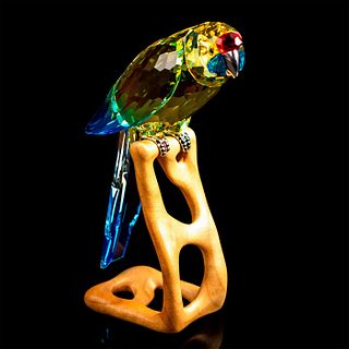 Swarovski Crystal Sculpture, Paradise Bird Green Rosella