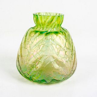 Antique Loetz Glass Art Nouveau Green Vase