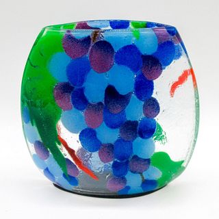 Artist Signed Modern Art Glass Vase