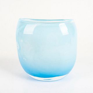 Vintage Murano Art Glass Blue Vase