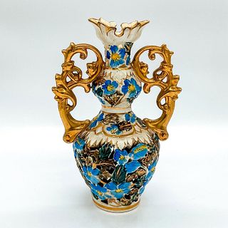Antique Fischer J Budapest Gold Gilded Handled Vase