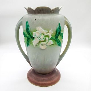 Vintage American Roseville Pottery Double Handled Vase, Gardenia 686