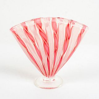 Vintage Flared Candy Cane Vase