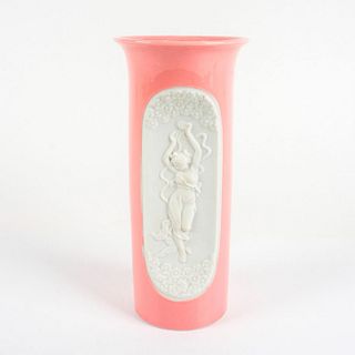 Vintage Jasperware Style Pink Vase