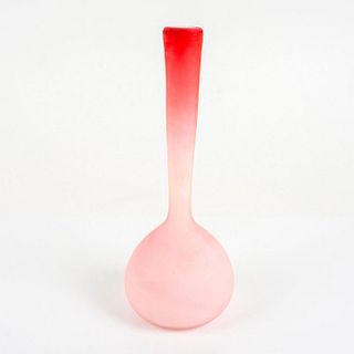 Vintage Satin Finish Pink Bud Vase