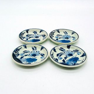 4pc Vintage Delfts Regina Blauw Mini Decorative Plates