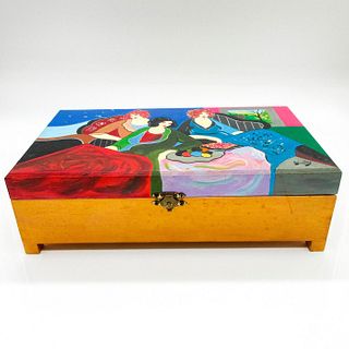 Shelly (American, 20th c.) Signed Painted Lidded Box