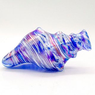 Vintage Art Glass Perfume Bottle, Conch Shell