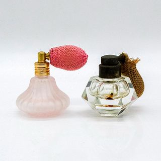 2pc Vintage Adorable Mini Glass Perfume Bottles