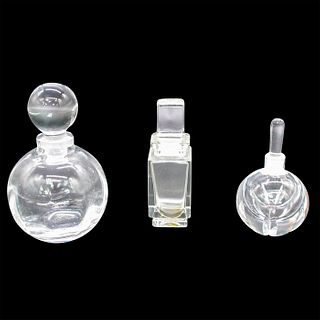 3pc Clear Glass Perfume Bottles with Stoppers
