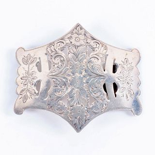 A.J.S. Sterling Silver Decorative Belt Buckle
