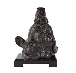 Chinese Bronze Figure of a Seated Scholar