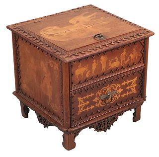 American Cutwork and Inlaid Marquetry Commode