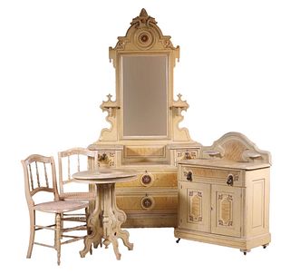 Suite of Painted Cottage Furniture