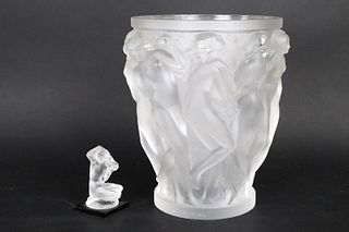 Lalique Bacchante Crystal Vase