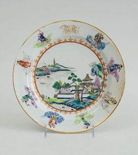 DEWITT CLINTON: CHINESE EXPORT PORCELAIN PLATE MADE FOR THE AMERICAN MARKET