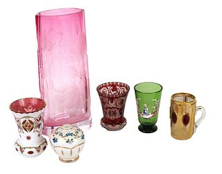 Six Glass Vases