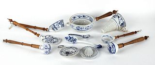 Group of Blue & White Porcelain Kitchen Articles