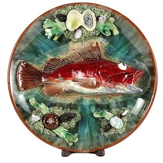 Palissy Ware Majolica Fish Plate