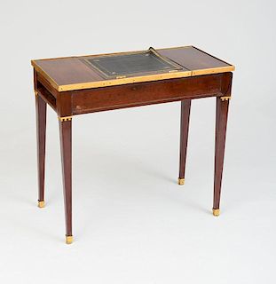 LOUIS XVI BRASS-MOUNTED MAHOGANY READING TABLE, STAMPED L. AVELINE