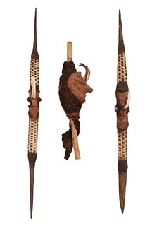 Three Tribal Dance Sticks