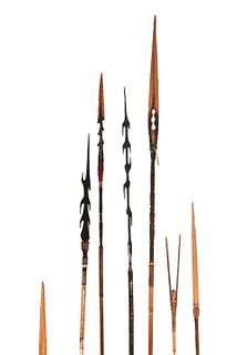 Group of Papua New Guinea Fishing Spears