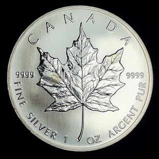 2005 Canada $5 Maple Leaf 1 ozt .9999 Silver