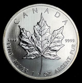 2006 Canda $5 Maple Leaf 1 ozt .9999 Silver