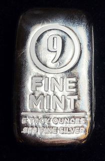 9Fine 5 ozt .999 Silver Bar