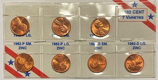 1982 Lincoln Cent Set (7-coins)