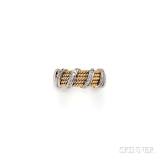 18kt Gold and Diamond Band, Schlumberger, Tiffany & Co.