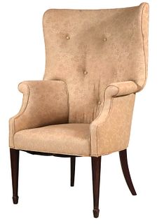 George III Style Upholstered Easy Chair