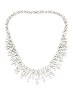 A diamond fringe necklace