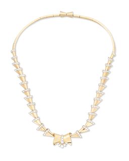 A Retro gold and diamond necklace