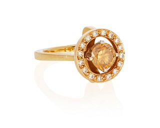 A brown diamond ring