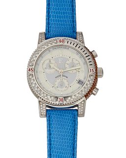 A Faconnable diamond chronograph wristwatch