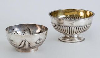 TWO GEORGE III SILVER BOWLS