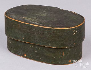 Small painted bentwood box, 19th c.
